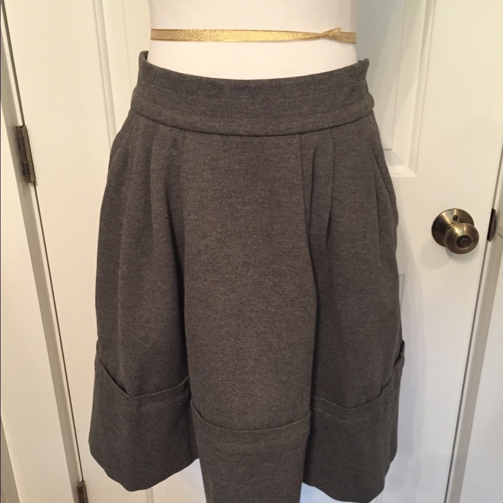 MARC BY MARC JACOBS SKIRT MINI GRAY FULL PLEATS POCKETS Size S SMALL